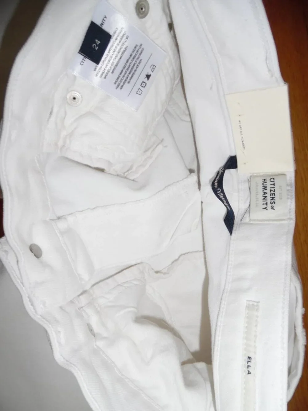 New Citizens Of Humanity Ella Mid Rise Slim Crop Jeans "Soft Stretch" White 24 - Picture 6 of 9